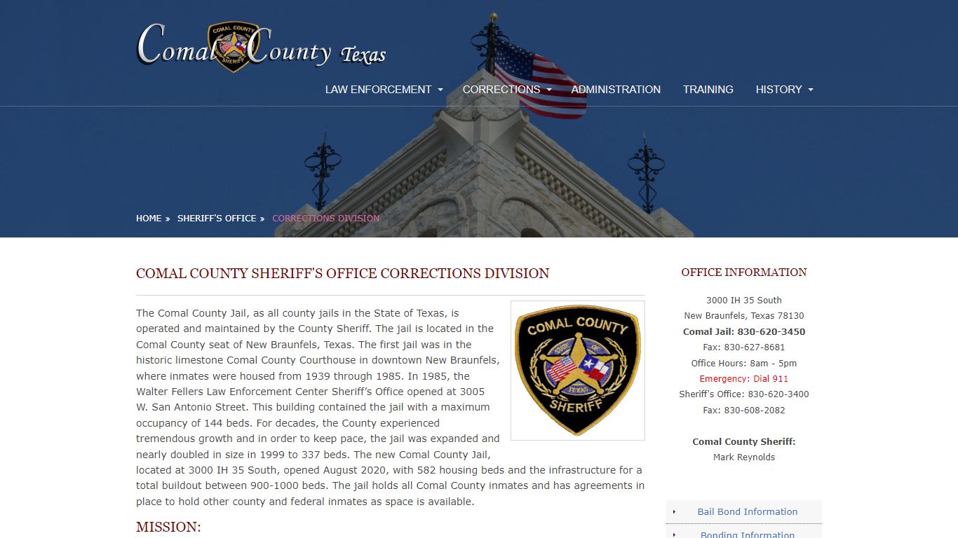Sheriff's Office Corrections Division-Comal County, Texas